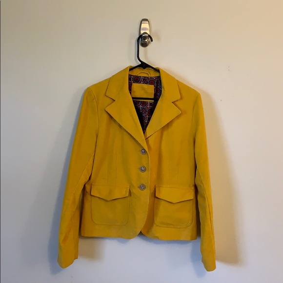Yellow corduroy blazer - Picture 1 of 8